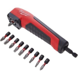 Milwaukee Shockwave Right Angle Drill Attachment 11pc Set