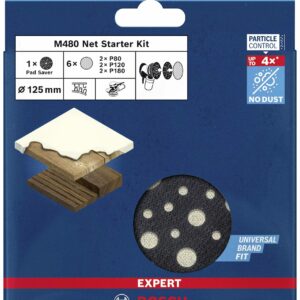 Bosch 125mm Mixed Grit M480 Sanding Disc Net Starter Kit 2608901202