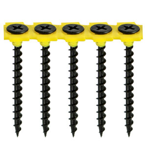 TIMCO 3.5x35mm Collated Drywall Screws - PH - Bugle - Coarse Thread - Black, 1000 QTY