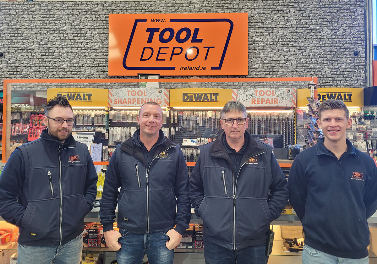 The team at Tool Depot Ireland, a power tool shop in Wexford
