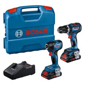 BOSCH 06019J0171 18V B/LESS COMBI DRILL/IMPACT DRIVER TWIN KIT, 2x4ah PROCORE