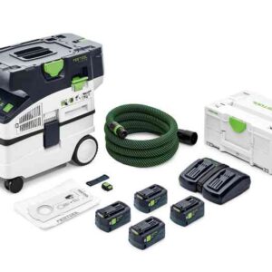 FESTOOL FL577673, Cordless mobile dust extractor CTLC MIDI I-Plus GB, 4 x 5ah, Duo Charger