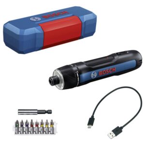BOSCH GO 06019H2201 (8pcs Acc set, bit holder, USB-C cable, mini case, 3rd gen) 3.6V Screwdriver