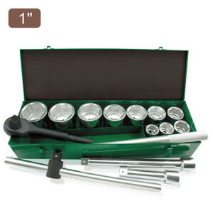 TOPTUL QGCAD1402, 1" Dr Socket Set 14Pce (metric), 36MM - 80MM