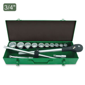 TOPTUL QGCAD1406, 3/4" DR SOCKET SET 14PCE, 22MM-50MM