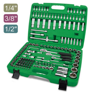 TOPTUL QGCAI151R, 151Pce 1/4" 3/8" & 1/2" Dr Socket Set