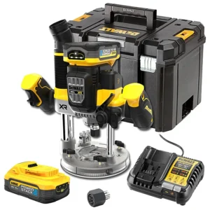 DEWALT DCW620H2 18V XR Brushless 12mm 1/2" Plunge Router (2x5Ah Powerstack)