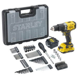 STANLEY FATMAX, SFMCD715D1A-GB, V20 B/LESS HAMMER DRILL 1X2AH C/W ACC