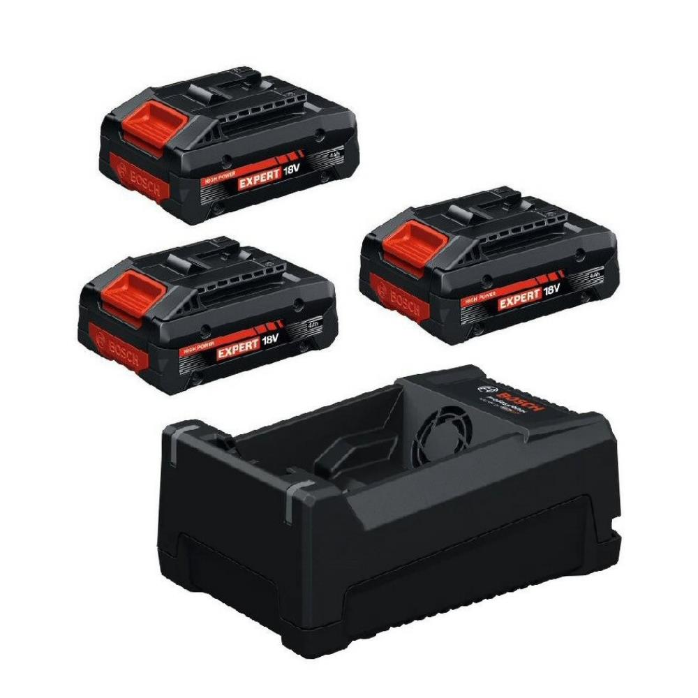 BOS 0615V0005Y XL BOSCH, 0615V0005Y, BOSCH EXPERT 18V Starter Set (3x EXBA18V-40 18V 4.0Ah & GAL 12V/18V-80 Charger) Tool Depot Ireland BOSCH, 0615V0005Y, BOSCH EXPERT 18V Starter Set (3x EXBA18V-40 18V 4.0Ah & GAL 12V/18V-80 Charger)