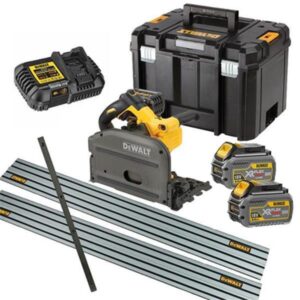 Dewalt DCS520T2R 54V XR FlexVolt Plunge Saw (2x6Ah) With Rails & Joining Bar