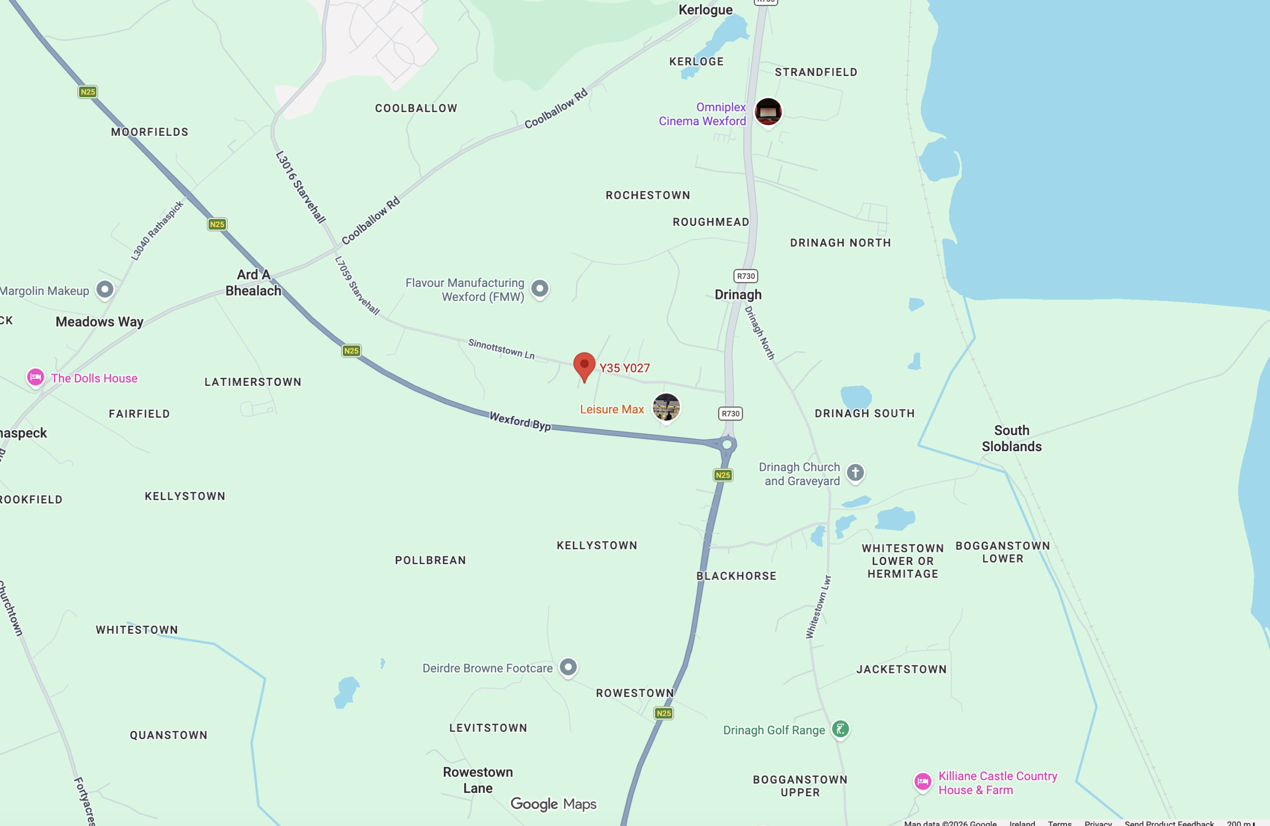 Map showing Tool Depot in Drinagh, Wexford