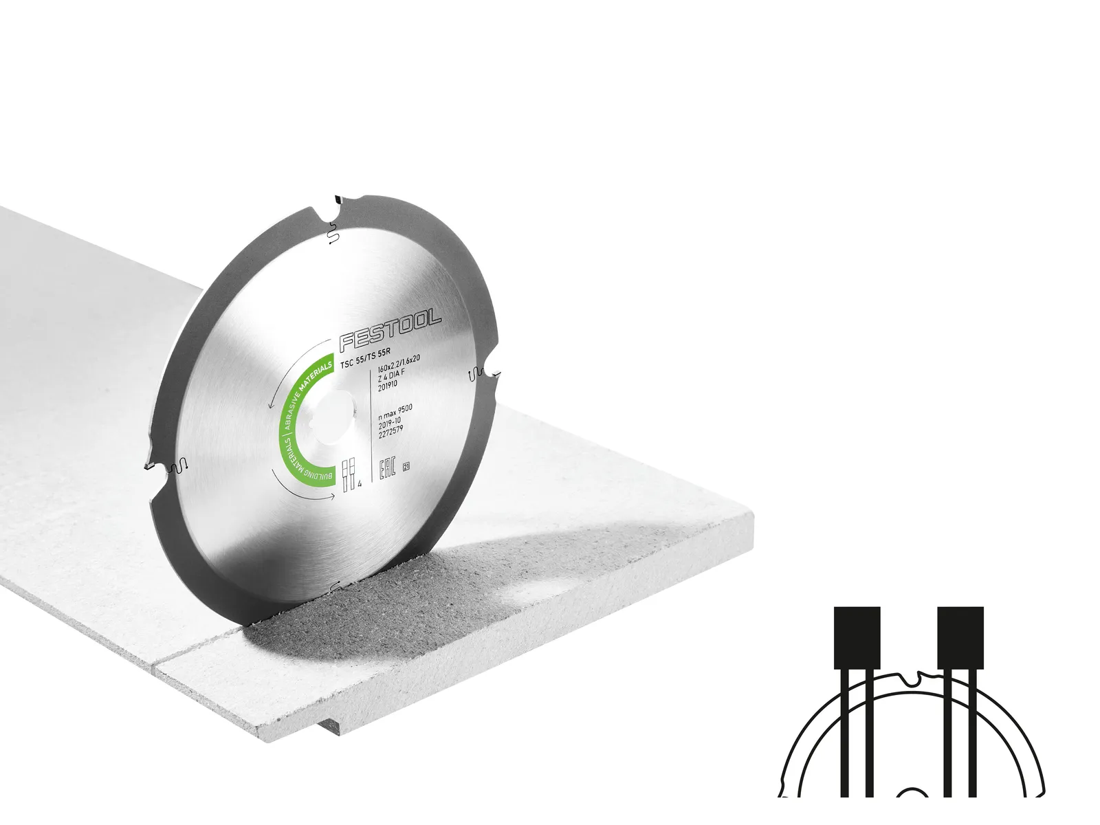 Festool Diamond circular saw blade ABRASIVE MATERIALS DIA 160x2,2x20 F4