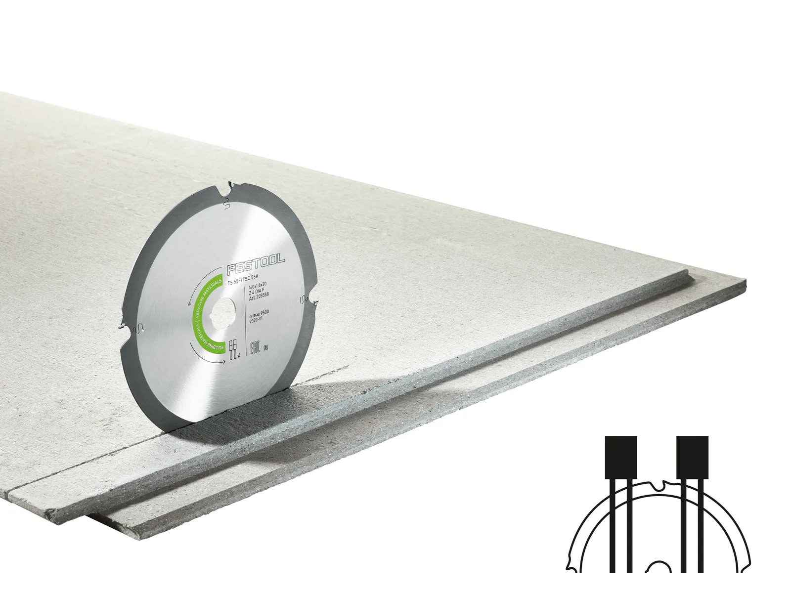 Festool Diamond circular saw blade ABRASIVE MATERIALS DIA 160x1,8x20 F4