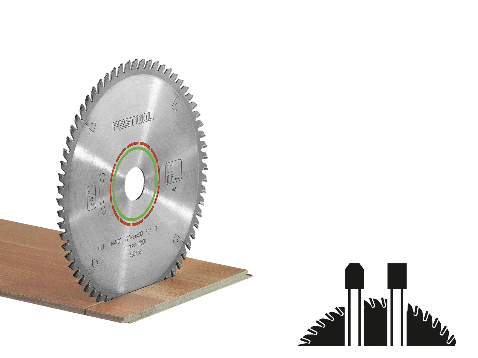 Festool Saw blade LAMINATE/HPL HW 225x2,6x30 TF64