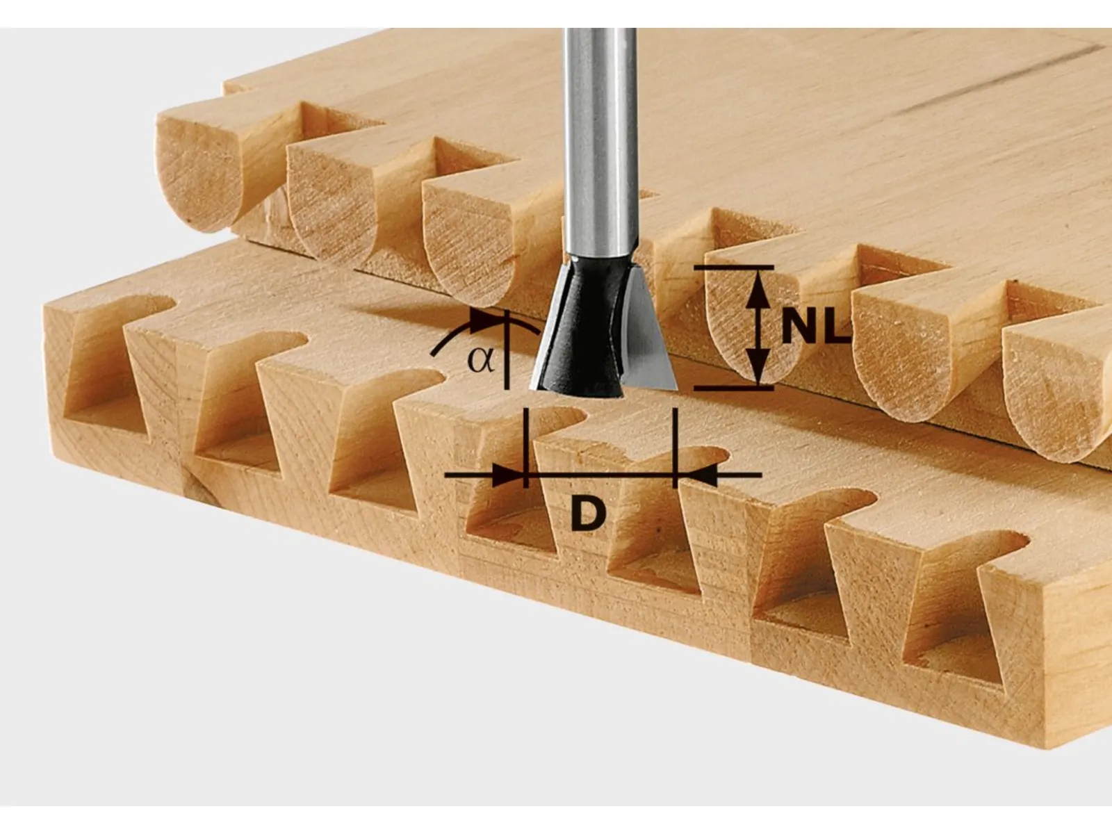 Festool Dovetail cutter HW S8 D16/13,5/15°