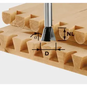 Festool Dovetail cutter HW S8 D20/17/15°