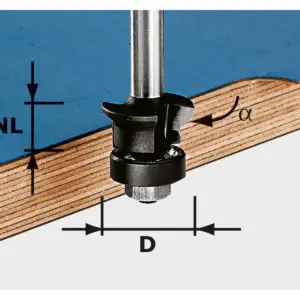 Festool Edge trimming chamfer cutter HW S8 D24/0° +45°
