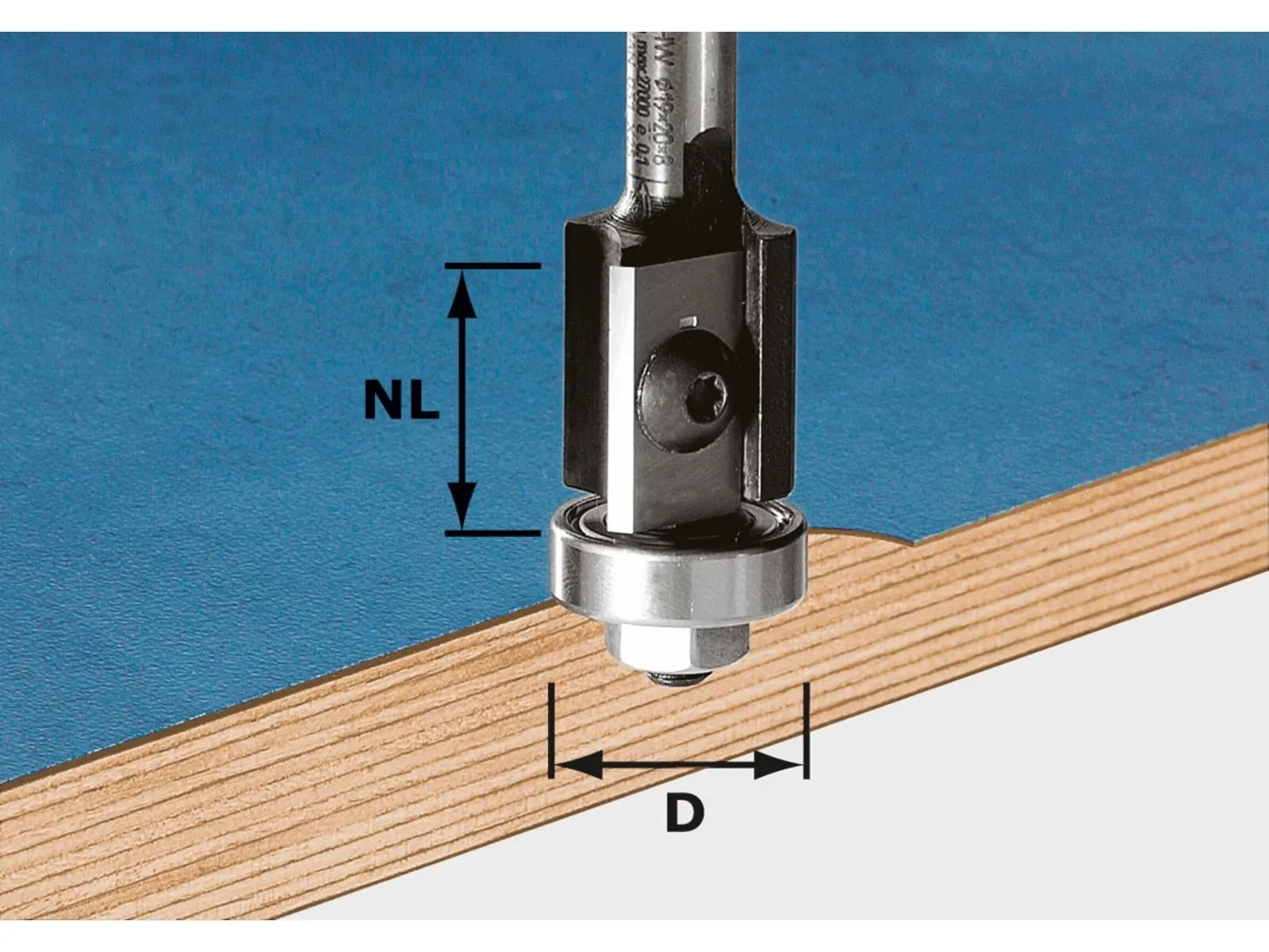 Festool Edge-trimming cutter with reversible blades HW S8 D19/20WM Z2