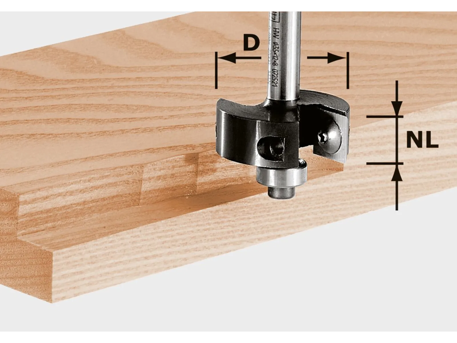 Festool Rebating cutter with reversible blades HW S8 D38/12