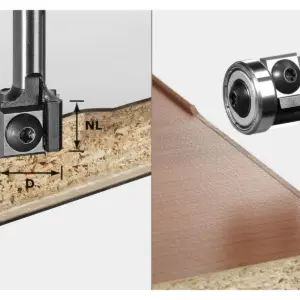 Festool Edge-trimming cutter with reversible blades S8 HW D19 12x12 KL OFK