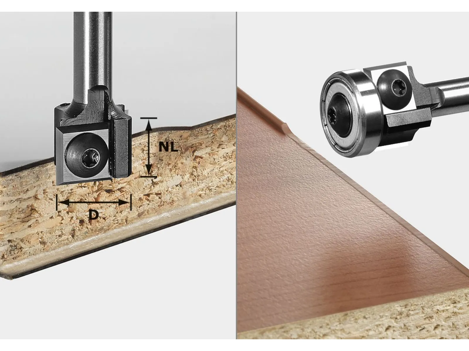 Festool Edge-trimming cutter with reversible blades S8 HW D19 12x12 KL OFK