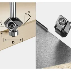 Festool Chamfer cutter with reversible blades S8 HW 45° D27 12x12 KL