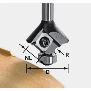 Festool Roundover cutter with reversible blades S8 HW R3 D28 KL12,7 MFK