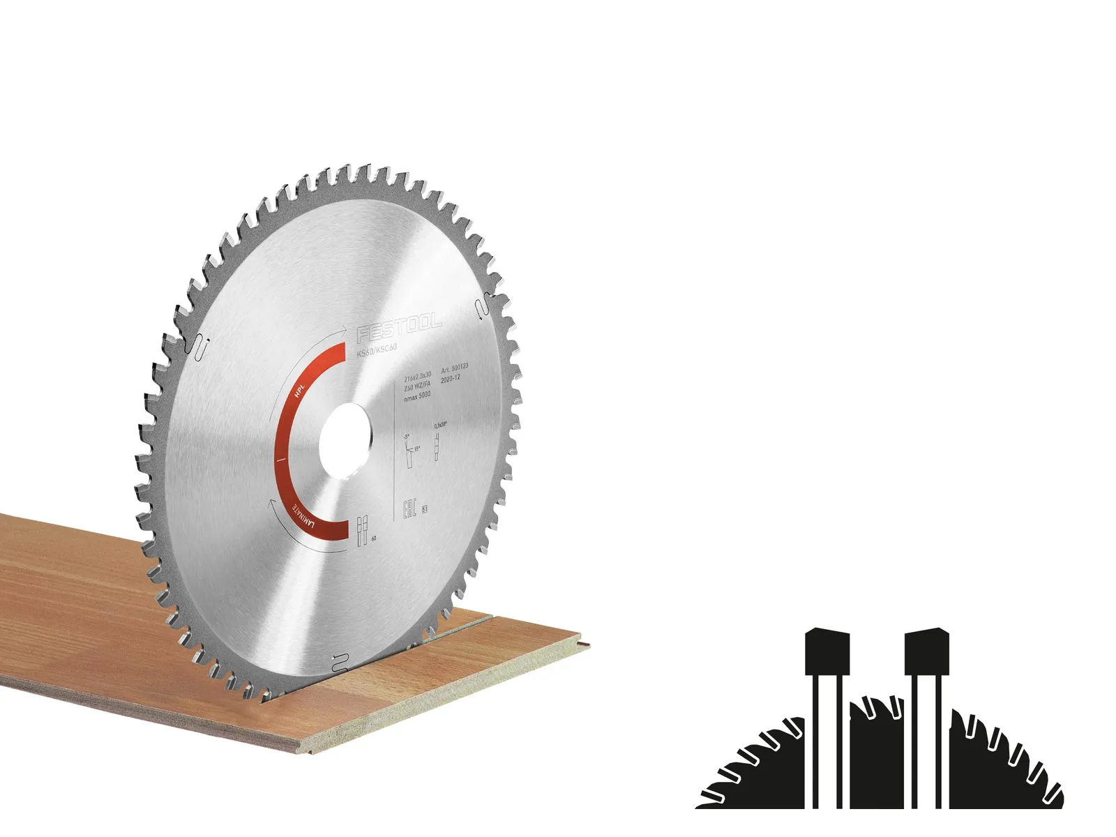 Festool Saw blade LAMINATE/HPL HW 216x2,3x30 WZ/FA60
