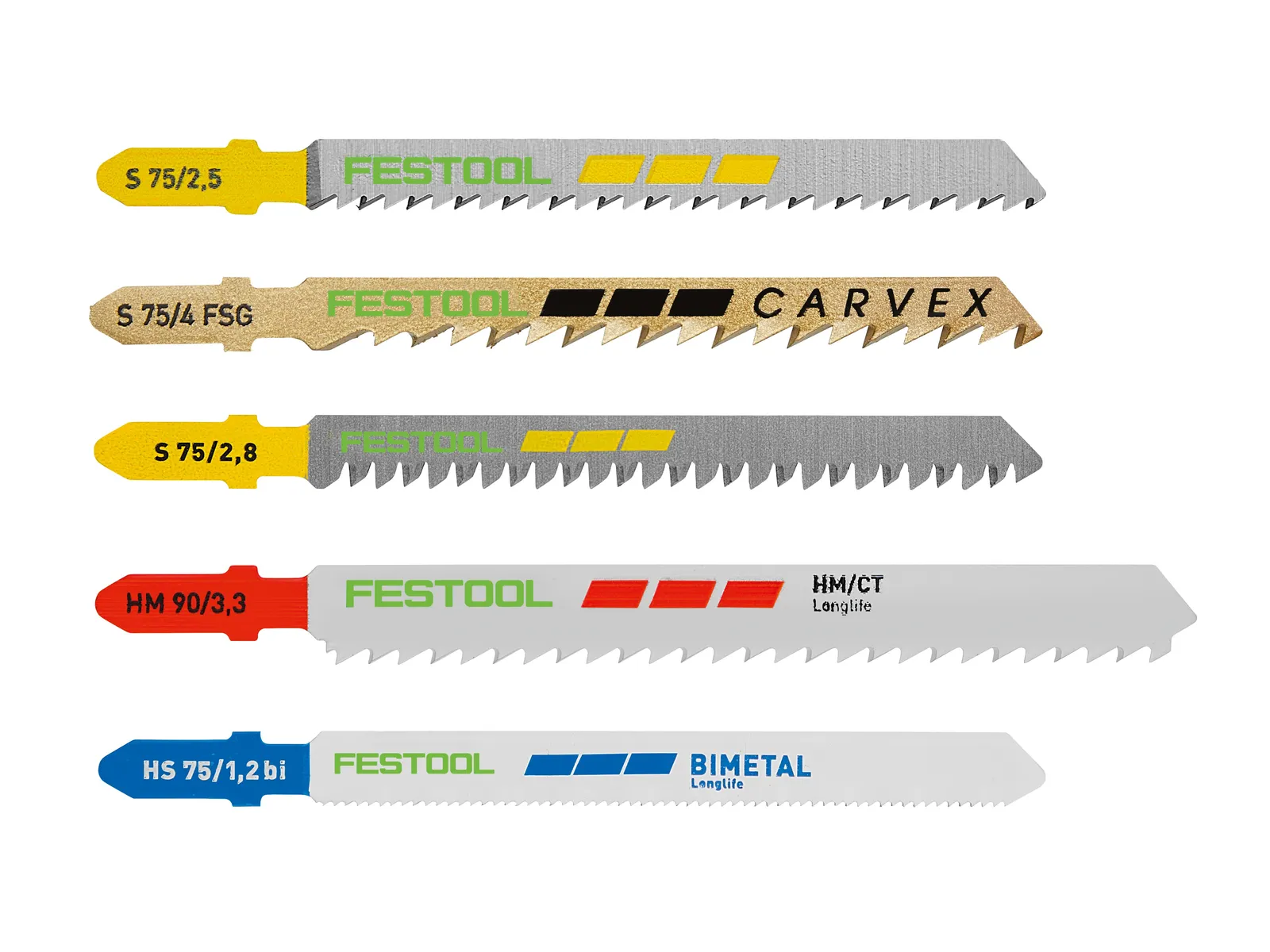Festool Jigsaw blade set STS-Sort/21 W/P/M