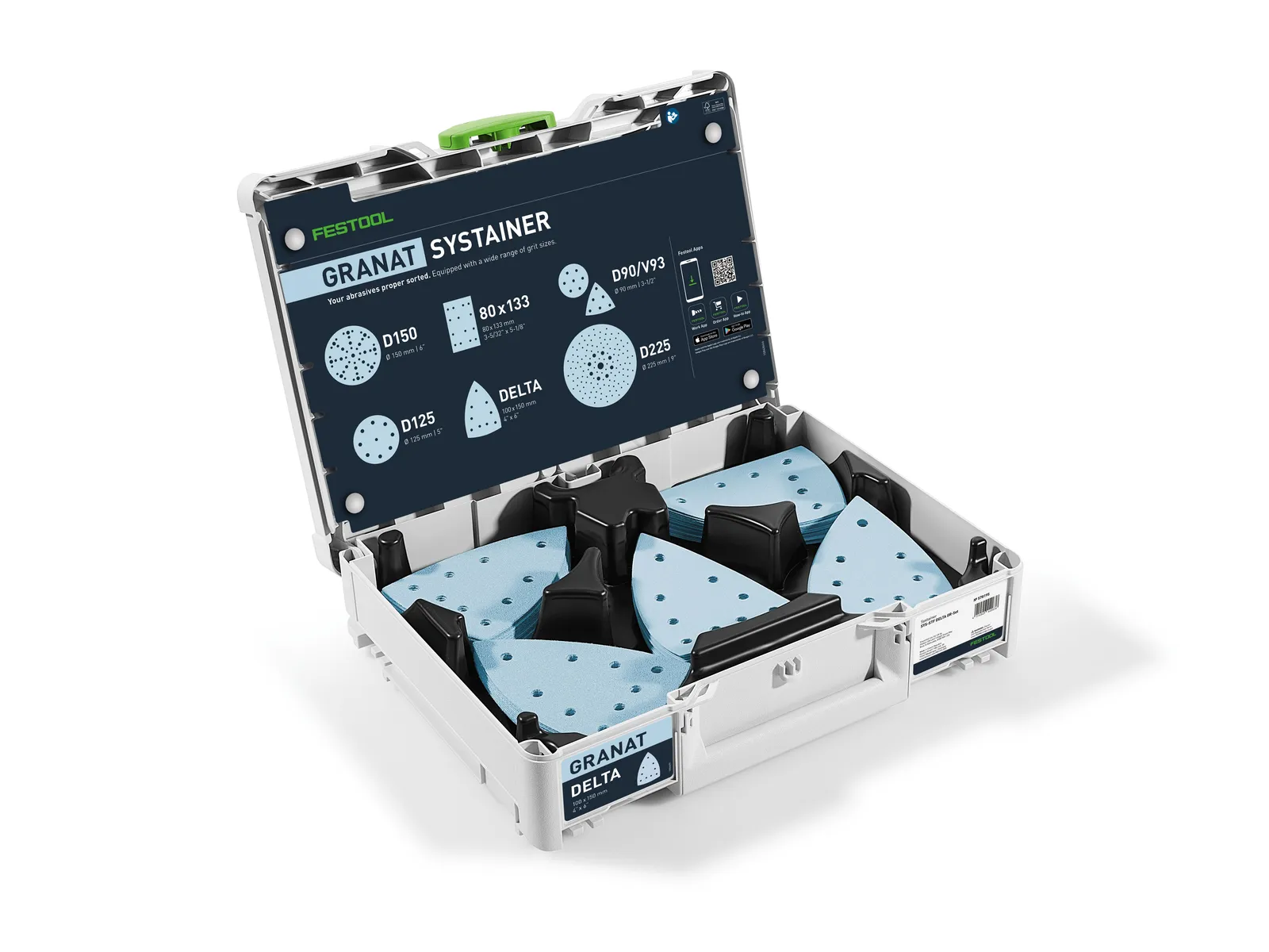 Festool Abrasives Systainer³ Granat Delta GR SYS