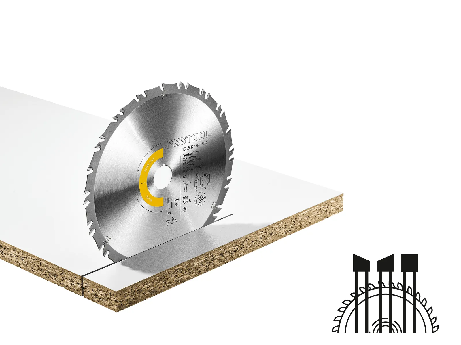 Festool Saw blade WOOD FINE CUT HW 160x1,6x20 FWWW35